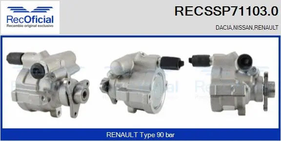 Hydraulic Pump, steering (RECSSP71103.0)
