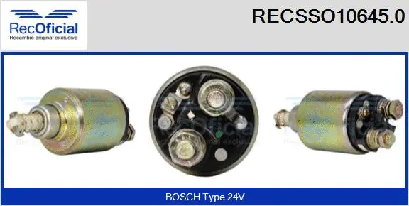Solenoid Switch, starter (RECSSO10645.0)
