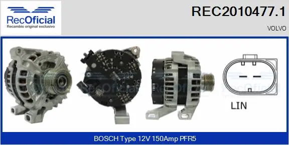 Alternator (REC2010477.1)