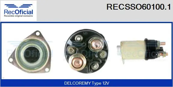 Solenoid Switch, starter (RECSSO60100.1)