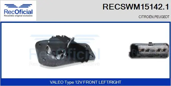 Wiper Motor (RECSWM15142.1)