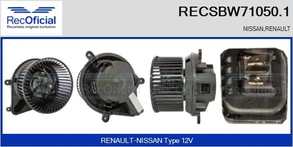 Interior Blower (RECSBW71050.1)