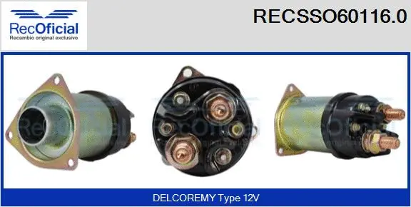 Solenoid Switch, starter (RECSSO60116.0)