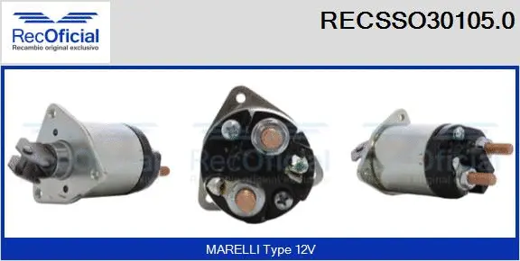 Solenoid Switch, starter (RECSSO30105.0)