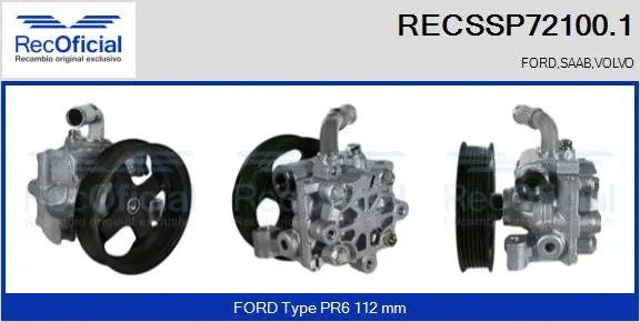 Hydraulic Pump, steering (RECSSP72100.1)