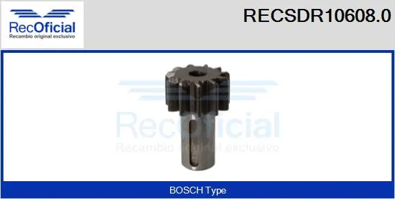 Pinion, starter (RECSDR10608.0)