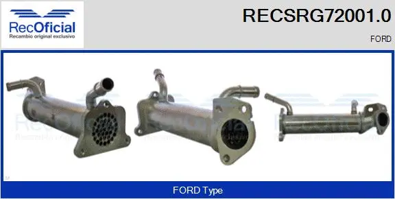 Cooler, exhaust gas recirculation (RECSRG72001.0)