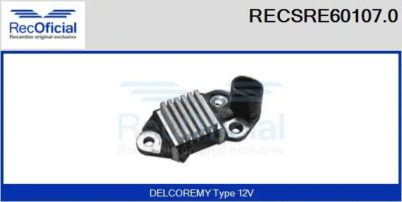 Alternator Regulator (RECSRE60107.0)