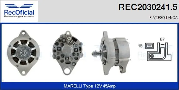 Alternator (REC2030241.5)