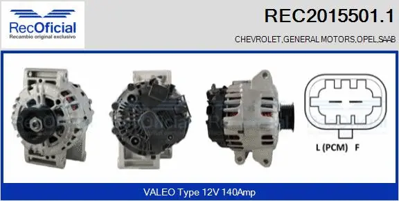 Alternator (REC2015501.1)