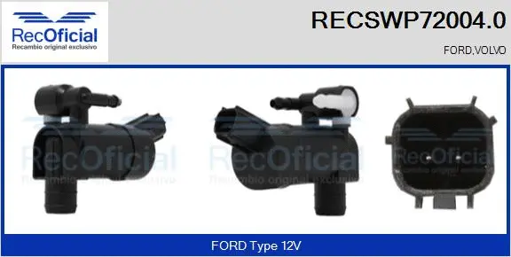Washer Fluid Pump, window cleaning (RECSWP72004.0)