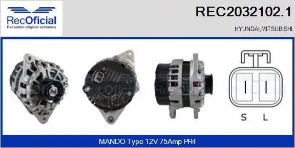 Alternator (REC2032102.1)