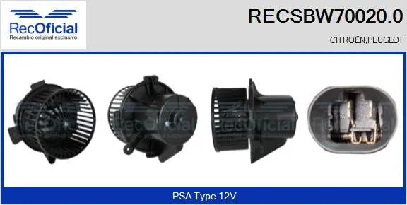 Interior Blower (RECSBW70020.0)