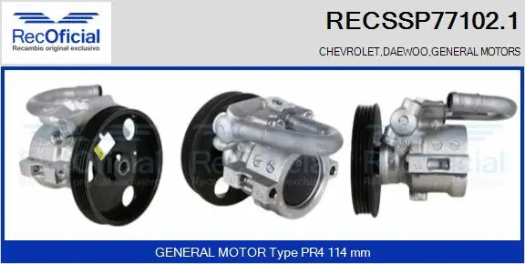Hydraulic Pump, steering (RECSSP77102.1)