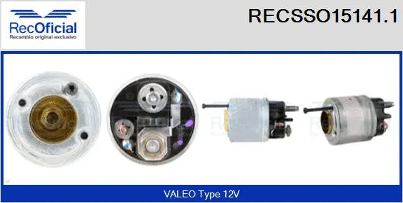 Solenoid Switch, starter (RECSSO15141.1)