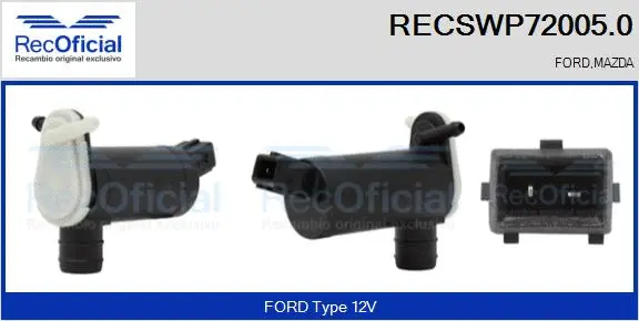 Washer Fluid Pump, window cleaning (RECSWP72005.0)