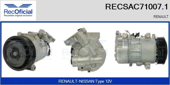 Compressor, air conditioning (RECSAC71007.1)