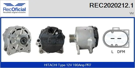 Alternator (REC2020212.1)