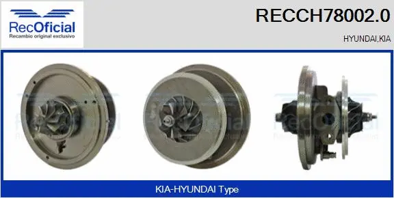 Core assembly, turbocharger (RECCH78002.0)