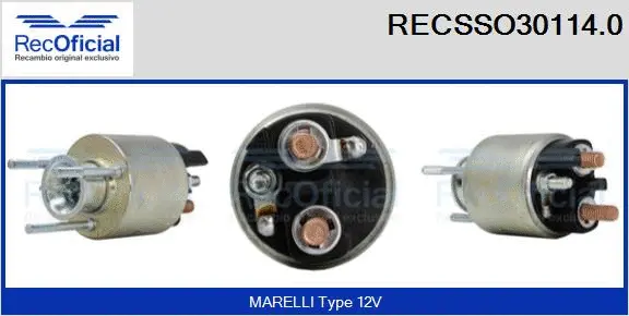 Solenoid Switch, starter (RECSSO30114.0)