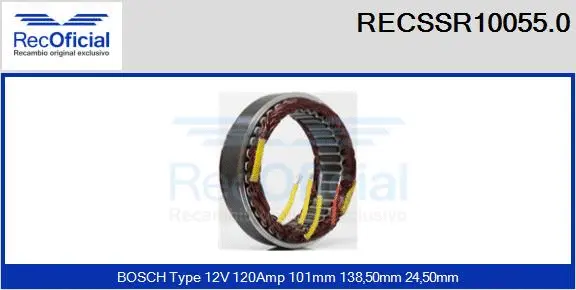 Stator, alternator (RECSSR10055.0)