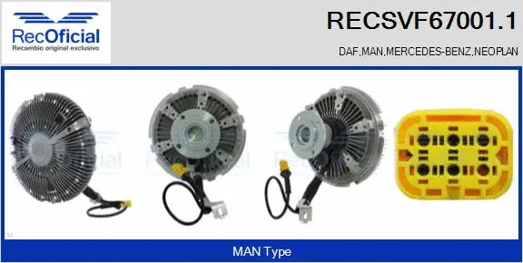 Clutch, radiator fan (RECSVF67001.1)