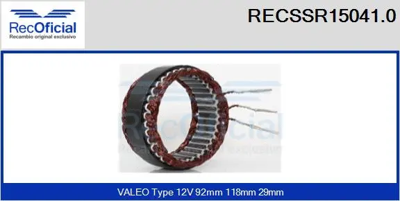 Stator, alternator (RECSSR15041.0)
