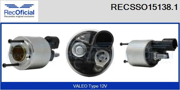 Solenoid Switch, starter (RECSSO15138.1)