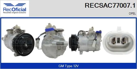 Compressor, air conditioning (RECSAC77007.1)