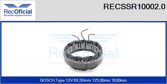 Stator, alternator (RECSSR10002.0)