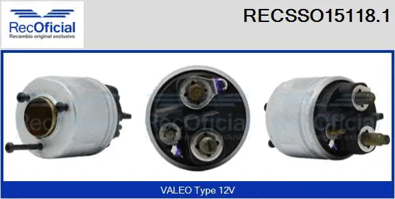 Solenoid Switch, starter (RECSSO15118.1)