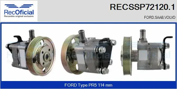 Hydraulic Pump, steering (RECSSP72120.1)