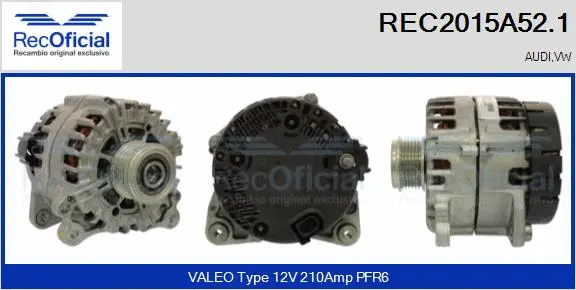 Alternator (REC2015A52.1)