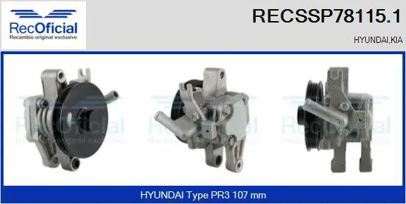 Hydraulic Pump, steering (RECSSP78115.1)