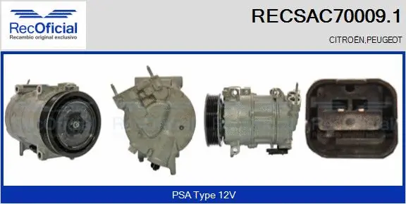 Compressor, air conditioning (RECSAC70009.1)