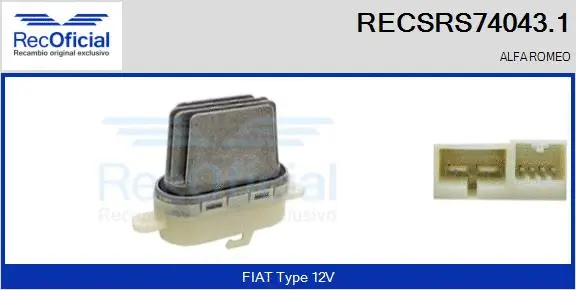 Resistor, interior blower (RECSRS74043.1)