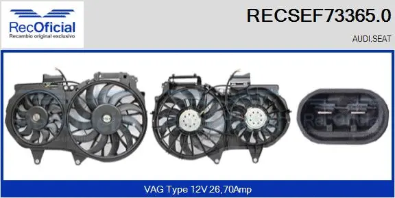 Fan, engine cooling (RECSEF73365.0)