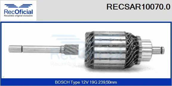Armature, starter (RECSAR10070.0)
