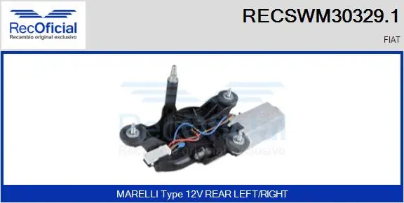 Wiper Motor (RECSWM30329.1)
