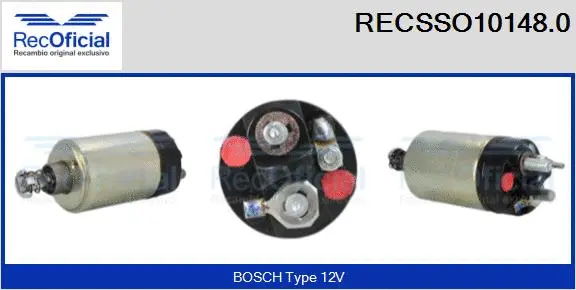 Solenoid Switch, starter (RECSSO10148.0)