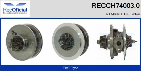 Core assembly, turbocharger (RECCH74003.0)