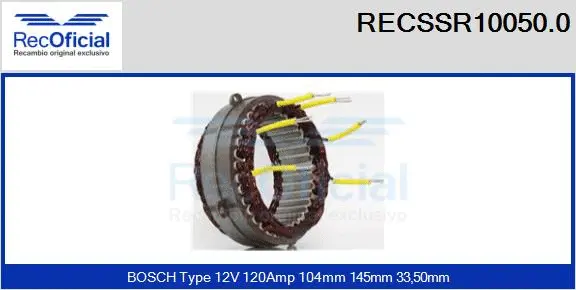 Stator, alternator (RECSSR10050.0)