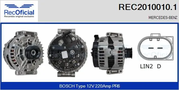 Alternator (REC2010010.1)