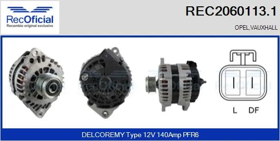 Alternator (REC2060113.1)