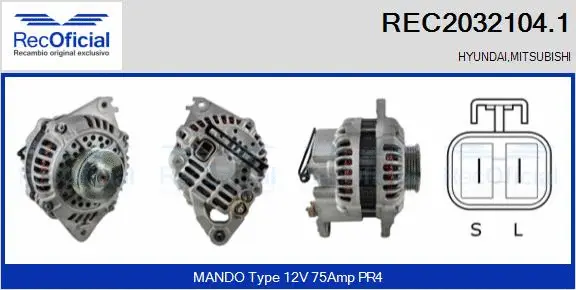 Alternator (REC2032104.1)
