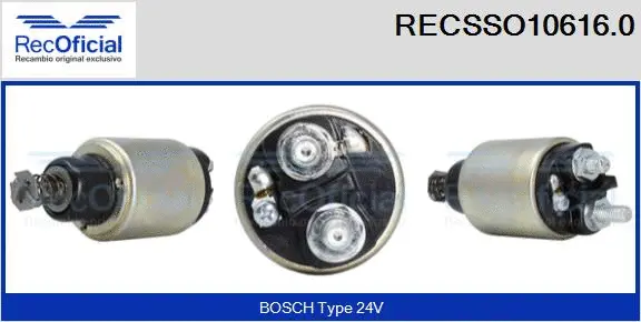 Solenoid Switch, starter (RECSSO10616.0)