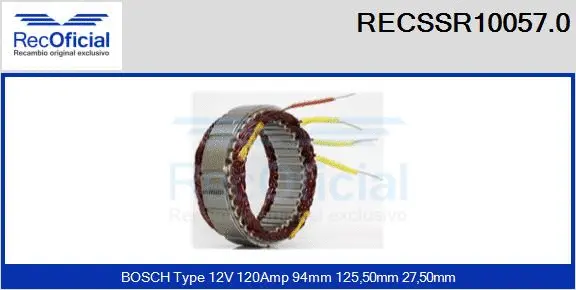 Stator, alternator (RECSSR10057.0)
