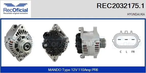 Alternator (REC2032175.1)