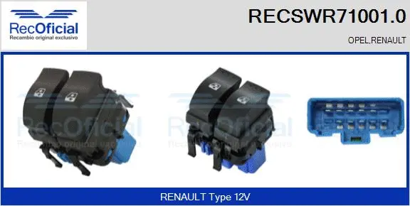 Switch, window regulator (RECSWR71001.0)