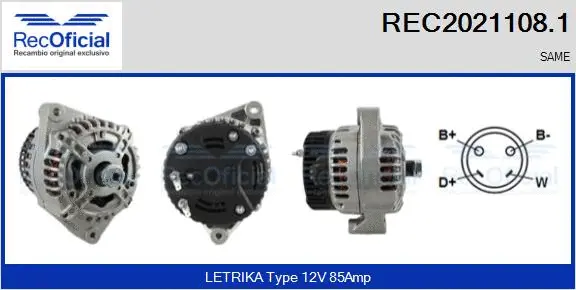 Alternator (REC2021108.1)